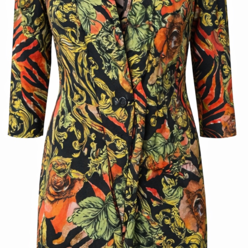 Vintage ✨Bold Baroque & Animal Print Tunic / Dress – Size 12 - Picture 4 of 4
